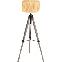 Mexlite - lampadaire - Triek - noir - herbe bois - Ø 75cm - E27 -