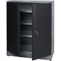 Küpper Hochschrank 71699, 91x110x45 cm, 2-türig, inkl. 3 Fachböden, schwarz