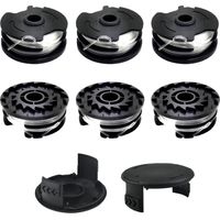 6 pièces de bobines de fil de rechange pour LIDL Parkside, avec 2 capuchons, bobines de fil de rechange en nylon pour LIDL Parkside taille-haies PRTA 20-Li A1, B2, C3 PRT 550 A1, A3 PRT 300