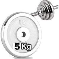 TRADE SHOP - Disco Olimpico In Acciaio Piastra Pesi Per Bilanciere Manubri Da 5 Kg Palestra -