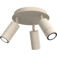 Plafonnier Luminex Link crème 3 spots orientables GU10