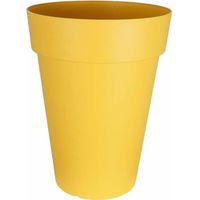 RIVIERA SOLEILLA flower box - Plastic - Height 53 cm - Yellow