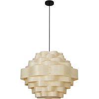Lampe de plafond en bois - Lampe suspendue de stile Boho Bali - Aura Bois naturel
