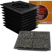 10x ferax Porto Anschlussplatte 200x200mm für Terrassenplatten inkl. 10 Gummiplatten