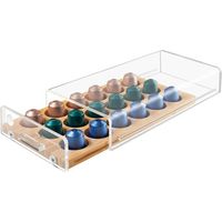Macom Cassetto Portacapsule Universale Capsule di Caffe' Legno Trasparente
