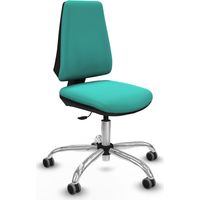 Elche CP similpiel turquesa base cromada ruedas engomadas 65mm