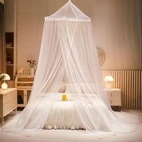 Mosquito net, white bedspread, large dome hanging mosquito net, suitable for single double bed, king bed, crib