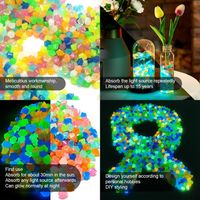 Pierres Luminescentes Decorative Marque Standard Luminous Stones 300 Pieces Stones Lumineuses pour Jardin Aquarium Vases plantes Decorations