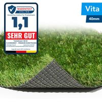 Casa Pura – Gazon synthétique Vita 40 mm – Résistant aux UV – 100 x 50 cm – Idéal pour balcons et terrasses – Tapis d'extérieur durable