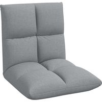 vidaXL Adjustable Floor Chair Light Grey Fabric
