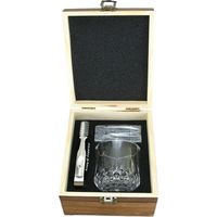 Whiskey Stones - 8pcs Basalt Stones + 1 Crystal Whiskey Glass - Non-Melting Whiskey Chiller Set - Gift Box Packaging