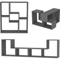 Juego de 2 elementos modulares Hustersurd 92x54x30 cm Antracita