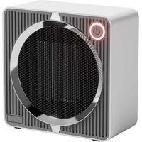 Riscaldatore elettrico per ambienti, piccolo riscaldatore da tavolo in ceramica PTC, protezione da surriscaldamento e ribaltamento, mini riscaldatore personale per uffici, campeggio, bianco