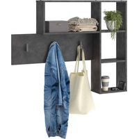 Portemanteau 4 niches 103x16x81 cm anthracite