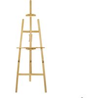 Chevalet en bois - DAYPLUS - 175 cm - Tripode pin massif - Hauteur & angle réglables - Pliable