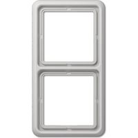 Jung Telaio 2 volte, CD 500, IP 44, duroplastico, grigio chiaro, montaggio verticale e orizzontale CD 582 LG