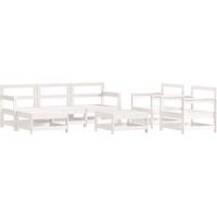 Maison Exclusive - Juego de muebles de jardín 7 pzas madera maciz