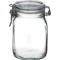 Drahtbügelglas Fido quadratisch 1620ml mit Ring Ø90mm