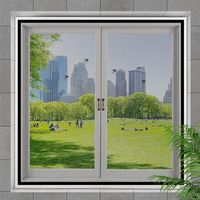 Moustiquaire magnétique, Moustiquaire de fenêtre réglable, Sans perçage ni vissage, 110 x 120 cm