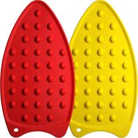 BEBUSINGOTO 2 Pièces Coussin À Repasser Isolation Planche À Repasser Bigoudis Planche À Repasser Pliable Tapis De Repassage En Laine Planche À Repasser Suspendue (rouge + jaune)