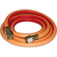 Manguera de gas para quemador de propano/butano, 2 m, rosca de 3/8 de pulgada, 20 bares, reforzada.