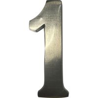 Numéro Maison 1 Nickel Mat Design Moderne, Fixation Invisible - Edm