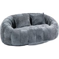 Bean Bag Sofa Lazy Sofa Durable Comfort Lounger High Back Bean Bag Chair Couch für Erwachsene und Kinder, Indoor & Outdoor, Accent Floor Soft Lounge Chair (Gray Chenille)