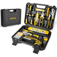 Set Attrezzi Da Lavoro 158 Pezzi Con Valigetta + Cricchetto, Martello E Pinze Ad Impugnatura Ergonomica