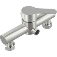 Mitigeur de douche thermostatique, robinet de douche en acier inoxydable, mitigeur d'eau chaude et froide, poignées métalliques murales