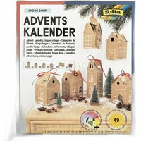 Folia Calendario de Adviento en kraft 24 casitas