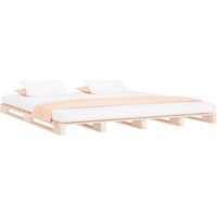 Cama de palets de madera maciza de pino 160x200 cm vidaXL