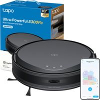 Tapo RV20 MAX Robot Aspirapolvere Lavapavimenti con Mappatura, Aspirazione 5300Pa, Navigazione LiDAR MagSlim, Zone No-Go e Muri Virtuali, Design Ultra Compatto 83mm, Controllo APP&Alexa