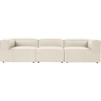 Sofá modular moderno de 4 plazas en lino Fora 4 - Blanco roto