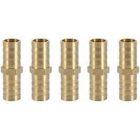 Connecteur Droit Barbelé. Adaptateur de Tuyau Droit Bidirectionnel Laiton Raccord de Tuyau Raccord de Jonction Tube Raccord 10mm(10mm 5pcs)