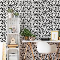Superfresco Dalmatian Black White Mono Wallpaper Animal Print Paste The Wall