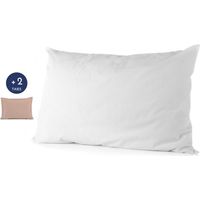 Pack moelleux 1 Oreiller + 2 taies colorées coton 50x70 cm- Rose