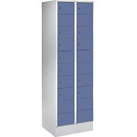Armario para objetos de valor 2 secciones gris luminoso/azul