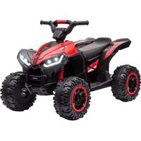 Quad électrique enfant 3-5 ans 12V 2 moteurs noir rouge 83x53x55,5 cm