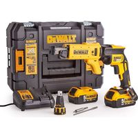 Dewalt – Visseuse à placo 18V sans fil – Moteur sans charbon – 2 batteries 5.0Ah – Chargeur à bande – Vitesse 4400tr/min pour espaces étroits