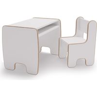 Kindertisch und -stuhl Timi, MDF, weiß