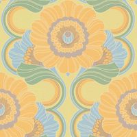 AS Creation 70's Retro Floral Chic Blue Green Wallpaper Textured Paste The Wall