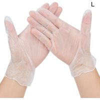 100pcs / box Disposable Gloves PVC Protective Gloves for Workplace OutdoorL