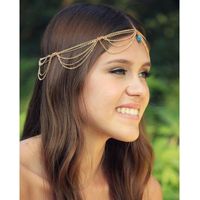 Bandeau Pour Cheveux Turquoise - Alliage Résistant À La Décoloration - Pour Mariage Fête Plage - Longueur 52 Cm - 1 Pièce