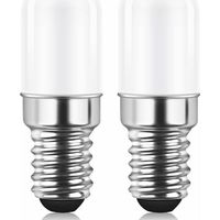 Ampoule LED E14 pour Réfrigérateur, 1.5W équivalent à 15W, Blanc Chaud 3000K, Ampoule pour Frigo, Lampe de Sel, Machine a Coudre, Non variable, Lot de 2