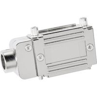 Provertha 77152M 77152M Guscio adattatore SUB-D Numero Poli (num): 15 Plastica metallizzata 90 ° Argento 1 pz.