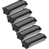 vhbw 5x cabezales de repuesto compatible con Philips BodyGroom S3000 BG30xx, BG3010 máquina de afeitar, Negro Plata
