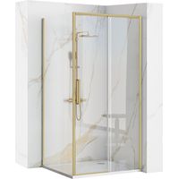 MAMPARA DE DUCHA REA RAPID SLIDE BRUSHED GOLD 120x90