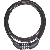 Master Lock 8119EURD, Fahrradkabelschloss mit Zahlenschloss, 1,5-m-Kabel, schwarz