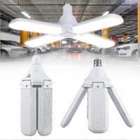 Éclairage LED 45 W pour garage, éclairage LED lumière du jour, panneaux déformables à 3 feuilles, plafonnier pour garage