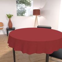 Soleil d'ocre Tovaglia Antimacchia, Rosso, Diametro 180 cm